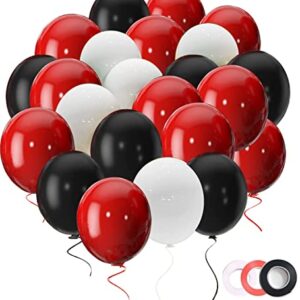 balloons- 120 Pcs Red Black White Balloon Garland Kit,12inch Black Balloons & Red Balloons for Birthday Balloons Party Balloons globos para decoracion de fiestas