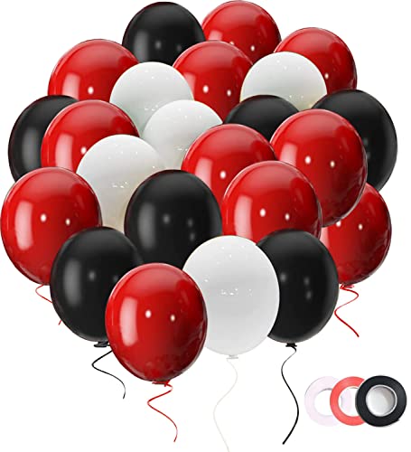 balloons- 120 Pcs Red Black White Balloon Garland Kit,12inch Black Balloons & Red Balloons for Birthday Balloons Party Balloons globos para decoracion de fiestas