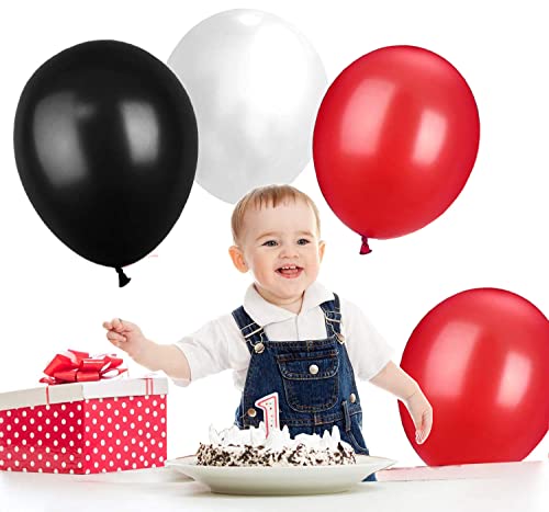 balloons- 120 Pcs Red Black White Balloon Garland Kit,12inch Black Balloons & Red Balloons for Birthday Balloons Party Balloons globos para decoracion de fiestas