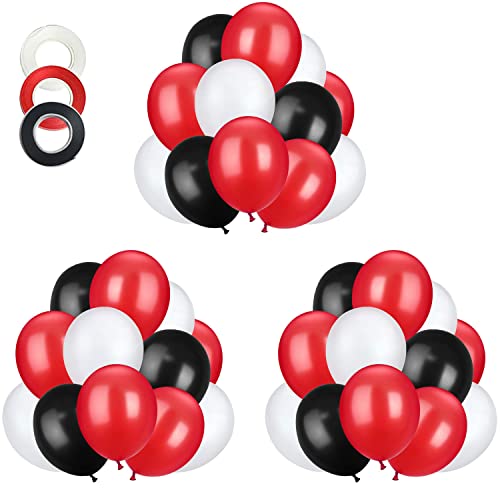 balloons- 120 Pcs Red Black White Balloon Garland Kit,12inch Black Balloons & Red Balloons for Birthday Balloons Party Balloons globos para decoracion de fiestas