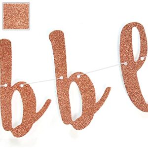 Ferastar Brunch & Bubbly Banner, Bridal Shower Banner,Bubbly Bar Sign, Bachelorette Party Decor, Brunch Party Decorations Rose Gold Glitter.