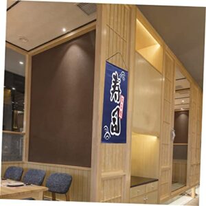 UPKOCH 3pcs Sushi for Hanging Shop Ornament Doorway Style Banners Bunting Bar Ornaments Japanese Sign Flags Izakaya Tapestry Room Decor Art Kitchen Streamer Flag Swooper Decorations
