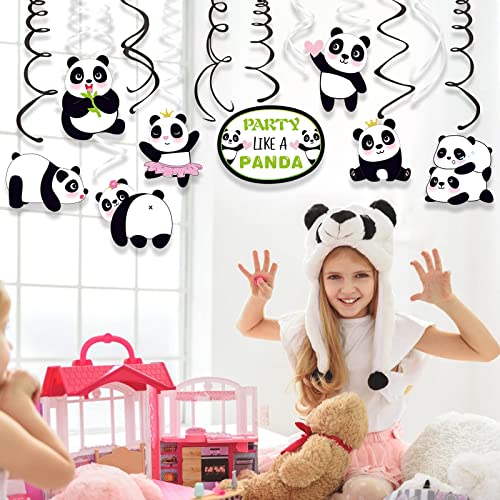 30Ct Panda Hanging Swirl Decorations Panda Ceiling Hanging Swirl Decorations for Girls Boys Kids Home,Classroom Baby Showers Birthday Party Supplies Panda Bear Party Supplies