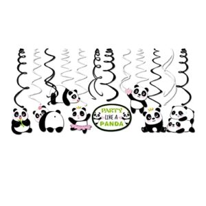 30Ct Panda Hanging Swirl Decorations Panda Ceiling Hanging Swirl Decorations for Girls Boys Kids Home,Classroom Baby Showers Birthday Party Supplies Panda Bear Party Supplies