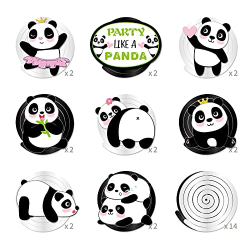 30Ct Panda Hanging Swirl Decorations Panda Ceiling Hanging Swirl Decorations for Girls Boys Kids Home,Classroom Baby Showers Birthday Party Supplies Panda Bear Party Supplies