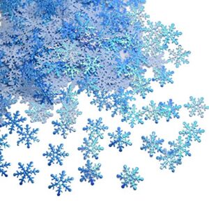 snowflakes confetti for winter wonderland frozen party,blue color with iridescent finish, 600 pcs