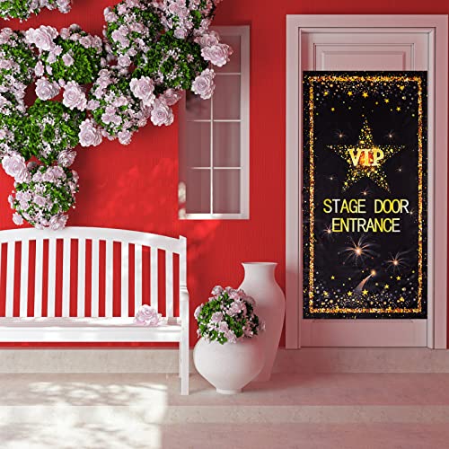 Remagr VIP Stage Door Entrance Door Cover Movie Theme Party Decorations Star VIP Party Decorations for Wedding Birthday Award Night Party Accessory Supplies, 30 x 60 Inch
