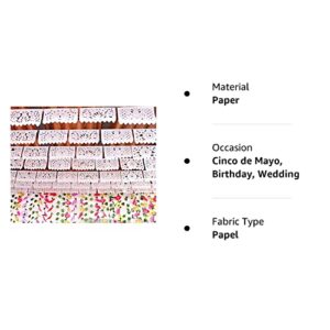 White Papel Picado, White Fiesta Banner, Mexican Theme Party Supplies, Mexican Wedding Flags Cinco de Mayo Tissue Paper Panels WS700