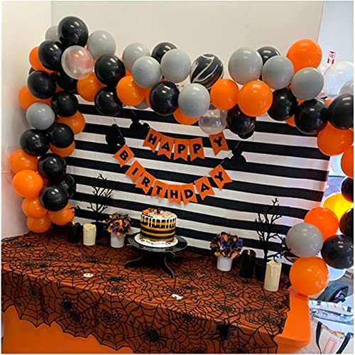 Balloon Arch Garland Kit, Asonlye 108 Pcs Balloon Bouquet Kit, Halloween Day Party, Holiday, Wedding, Baby Shower, Christmas, Anniversary Party Decorations(Black Orange Kit)