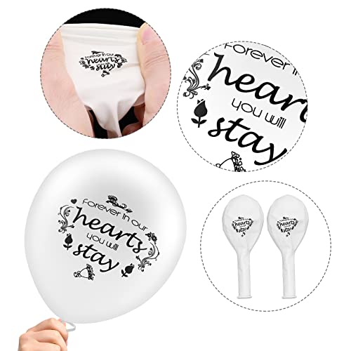 Prasacco 23 Pieces White Memorial Balloons Set, Funeral Balloons to Release In Sky with 3 Pcs Peace Dove Balloons Pigeon Balloons Funeral Remembrance Balloons for Condolence Funeral Anniversary