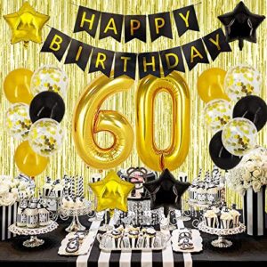 60th Birthday Decorations for Men Women - Happy Birthday Decorations 60 Birthday Balloons Birthday Party Decoration