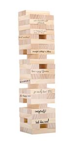 kate & milo wedding well wishes advice blocks, unique décor, stackable wooden guest signature game