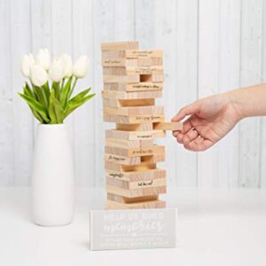 Kate & Milo Wedding Well Wishes Advice Blocks, Unique Décor, Stackable Wooden Guest Signature Game