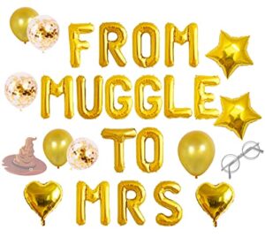 laventy set of 15 from muggle to mrs banner from muggle to mrs balloons bridal shower bachelorette banner