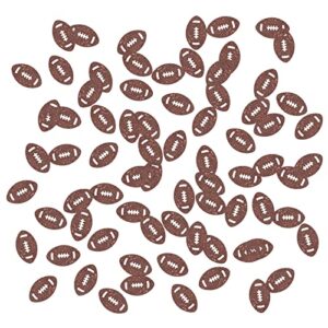 halodete football confetti – baby shower party table decorations – gender reveal confetti – welcome baby sport theme table scatter confetti decorations – brown glitter, 120pcs