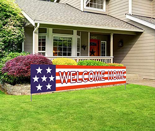 Silvima Welcome Home Banner | Deployment Returning Back Military Army Large Party Decorations