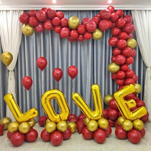 40 Inch Giant Gold Letter A Balloons Birthday Party Decorations Mylar Foil Big Alphabet Helium Balloon