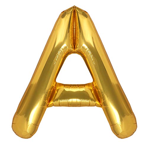 40 Inch Giant Gold Letter A Balloons Birthday Party Decorations Mylar Foil Big Alphabet Helium Balloon