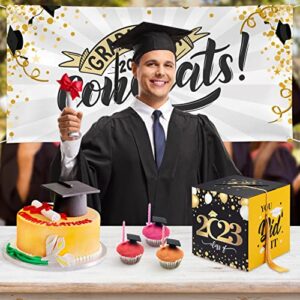 Amosfun Graduation Party Decorations 2023 Graduation Box Graduation Card Box 2023 Congrats Grad Card Box Class of 2023 Graduation Party Centerpiece, Yellow