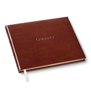 leather guest book-acadia tan