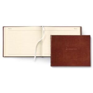 Leather Guest Book-Acadia Tan