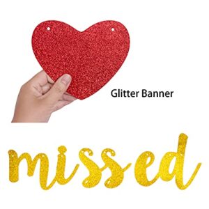Welcome Home Decorations We Missed You So Much Banner, Gold Glitter Welcome Back Sign Family Party Supplies ,Deployment Returning Military Army Homecoming Party Decor