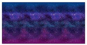 galaxy wall backdrop photo booth beistle printed plastic cosmic galaxy backdrop wall décor space theme photo background birthday party supplies