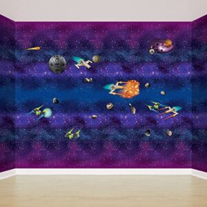 Galaxy Wall Backdrop Photo Booth Beistle Printed Plastic Cosmic Galaxy Backdrop Wall Décor Space Theme Photo Background Birthday Party Supplies