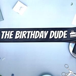 birthday dude sash for birthday boy, birthday sash for men, birthday party decorations and supplies for boys, birthday gifts for husband, boyfriend, son, brother