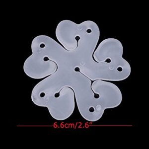 Kissmi 100 Pcs Flower Shape Balloon Clips Holder,for Wedding BirthdayParty Decoration