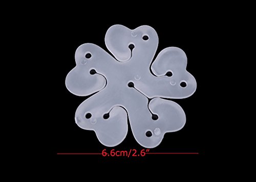 Kissmi 100 Pcs Flower Shape Balloon Clips Holder,for Wedding BirthdayParty Decoration