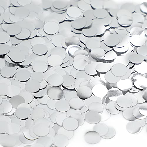 Silver Confetti 10mm Paper Confetti Circles for Party Wedding Decoration 3000 pcs