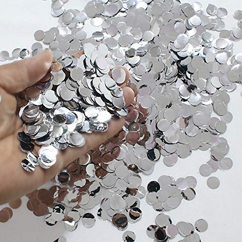 Silver Confetti 10mm Paper Confetti Circles for Party Wedding Decoration 3000 pcs