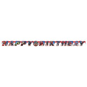 birthday jointed banner – 6.5′, avengers, 1 pc