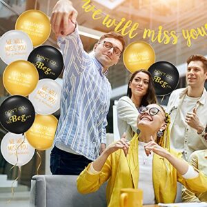 Going Away Party Decorations Farewell Party Decor 45 Pieces Goodbye Party Balloons and 1 Piece We Will Miss You Gold Banner Coworker Retirement Decor Latex Balloon for Celebrating Coworker Farewell