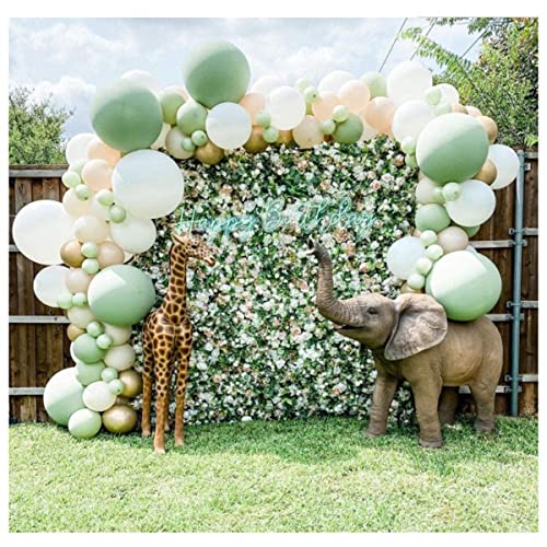 Jumbo Sage Green Balloons 18 inch 6 Pack Eucalyptus Balloons for Birthday Party Wedding Bridal Shower Baby Shower Party Anniversary Congrats Grad Decorations 18inch Helium Balloons