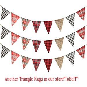 ToBeIT 48Pcs Triangle Flags Pendant Banners Imitated Burlap Multicolor Fabric Triangle Flag Bunting for Party and Festival Hanging Decoration Triangle Flags Banner