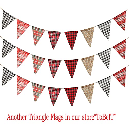 ToBeIT 48Pcs Triangle Flags Pendant Banners Imitated Burlap Multicolor Fabric Triangle Flag Bunting for Party and Festival Hanging Decoration Triangle Flags Banner