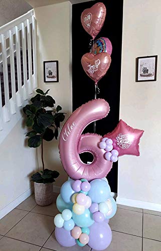 40 Inch Large Number Balloons Pink Mylar Foil Big Number 1 Giant Balloon Birthday Party Decoration