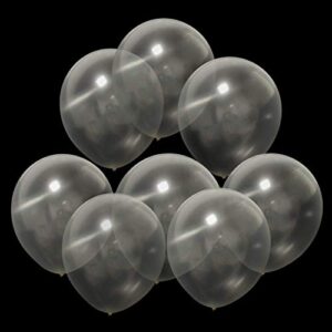 100pcs clear balloons – 10″ clear latex balloons round – helium transparent balloons for wedding birthday baby shower party festival under the sea themed party decorations