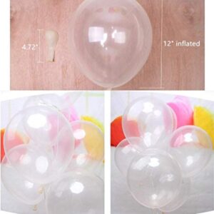 100pcs Clear Balloons - 10" Clear Latex Balloons Round - Helium Transparent Balloons for Wedding Birthday Baby Shower Party Festival Under the Sea Themed Party Decorations