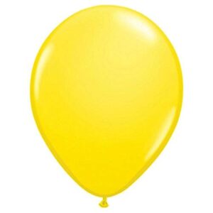 qualatex 43609 yellow latex balloons, 5″, yellow, pack of 100