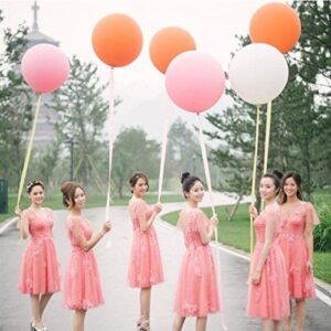 Fonder Mols 2pcs 36 inch Rose Gold Giant Round Balloons with Tassels Garland Tail for Wedding Baby Shower Event & Party Supplies