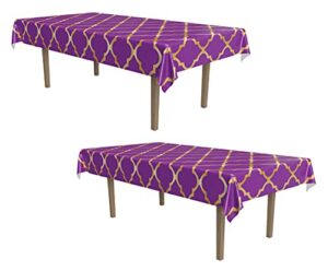 beistle 2 piece plastic rectangular arabian nights theme lattice table covers moroccon tableware