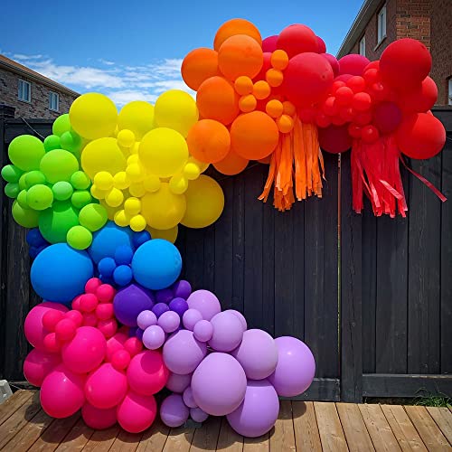 16.3Feet Fiesta Balloons Garland Arch Kit for Mexican Theme Party Rainbow Birthday Birthday Bridal Shower Baby Shower Graduation Party Decorations