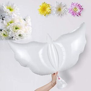 Skylety 40 Pcs Funeral Balloons Set, 10 Pcs Peace Dove Balloons White Memorial Balloons and 30 Pcs White Funeral Balloons to Release for Condolence Funeral Anniversary Memorial Services