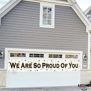 We Are So Proud of You Banner - 120x20 Inch | Graduation Yard Sign for Graduation Party Decorations 2023 Black and White | Congratulations Banner for Congratulations Decorations | Graduation Banner