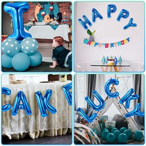 AIEX 40inch Letter Balloon, Large Letter Balloon Blue Aluminum Foil Balloons Letters Decorations for Birthday Wedding Anniversary Party, Letter A