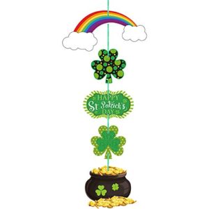 st. patrick’s day door sign st. patrick’s day themed hanging welcome sign irish hanging door decor with shamrock leprechaun high hat wall sign ornament for st. patrick’s day decoration