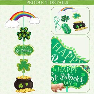 St. Patrick's Day Door Sign St. Patrick's Day Themed Hanging Welcome Sign Irish Hanging Door Decor with Shamrock Leprechaun High Hat Wall Sign Ornament for St. Patrick's Day Decoration